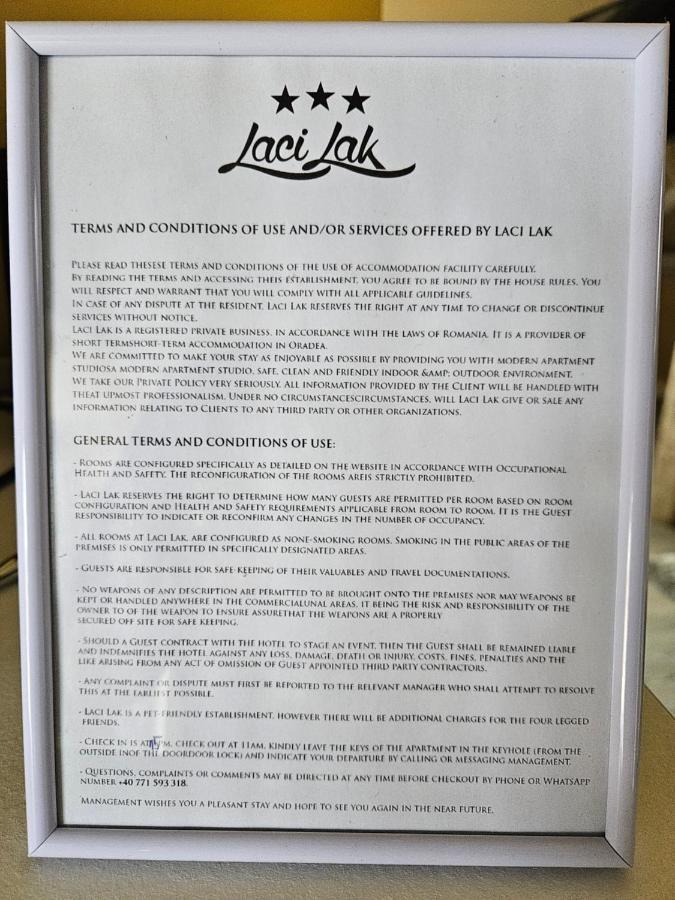 Laci Lak Premium Apartment Oradea Extérieur photo